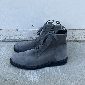 John Varvatos Gray Suede Boots
